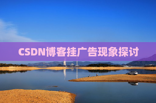 CSDN博客挂广告现象探讨
